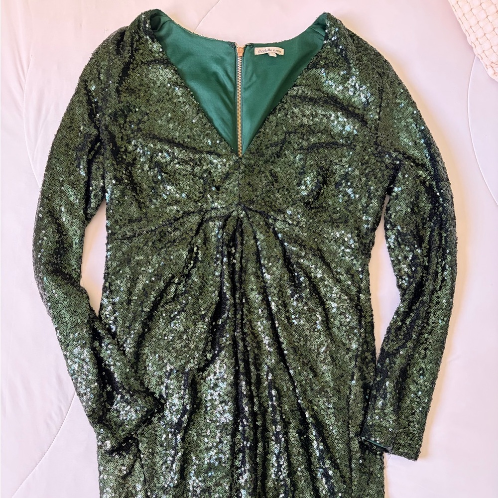 Charlotte Russe Emerald Sequin Dress
